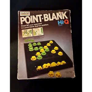Vintage Gabriel Point-Blank Hi-Q Strategy Board Game 1970s Retro Two Player